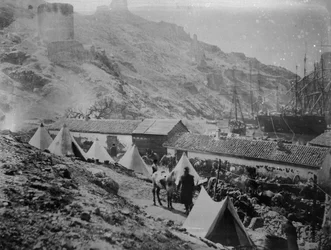 クリミア戦争中のバラクラヴァ港、1855年頃